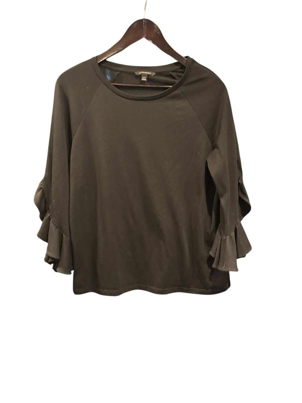 Banana Republic Black Ruffle Sleeve Sweatshirt